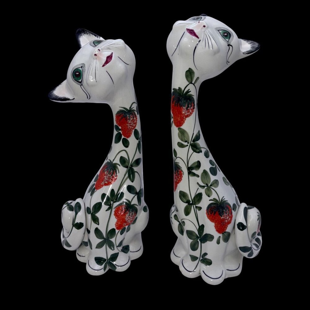 VTG 1970s Italian Deruta Pottery Hand-Painted Anthropomorphic Figures – Set of 2 - Picture 2 of 12